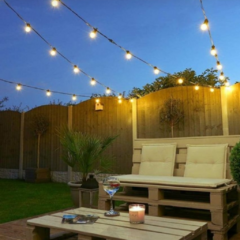 Luces Guirnalda 10m con 20 Focos Retro Vintage filamento LED