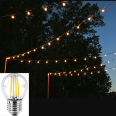 Imagen de Luces Guirnalda Yute 5m con 10 Focos LED Vintage