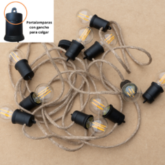 Luces Guirnalda Yute 10m con 20 Focos LED Vintage - tienda online