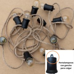 Luces Guirnalda Yute 5m con 10 Focos Incandescentes - Red Sombreo