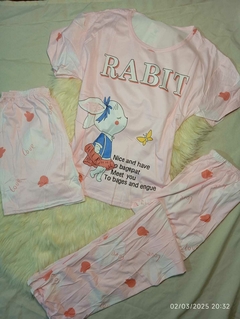 Pijama 3 piezas Corto Conejita Rabit Adulto