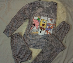 Pijama 3 piezas Largo Bob Esponja Adulto