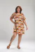 Vestido Iolanda – Caranguejo Com Cérebro Areia | Tamanho Único M ao GG | 100% Algodão