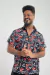Camisa de Botão La Ursa Preta e Branca Unissex - 100% Algodão | Estampa Exclusiva
