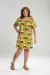 Vestido Iolanda – Caranguejo Com Cérebro Verde | Tamanho Único M ao GG | 100% Algodão