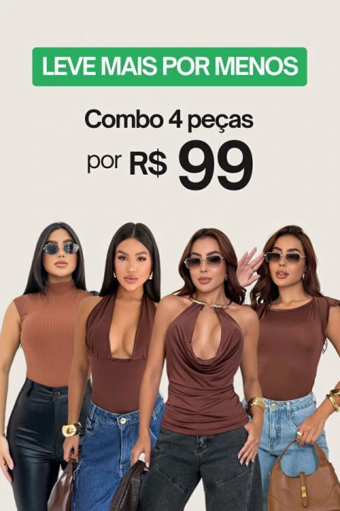 COMBO MANGA CURTA - 4 POR 99,00