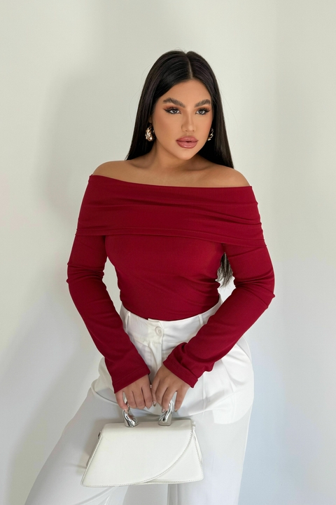 Blusa Helena Ombro a Ombro Manga Longa - comprar online