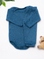 Conjunto Body Canelado Longo Azul - comprar online