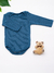 Conjunto Body Canelado Longo Azul - Diper Kids