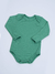 Body Canelado Longo Verde