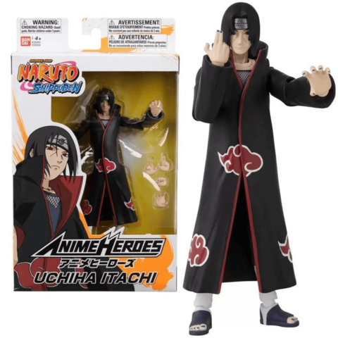 Boneco Articulado Itachi Naruto Shippuden Anime Heroes 15cm