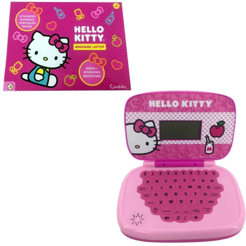 Laptop Infantil Educativo Minigame Hello Kitty Bilingue