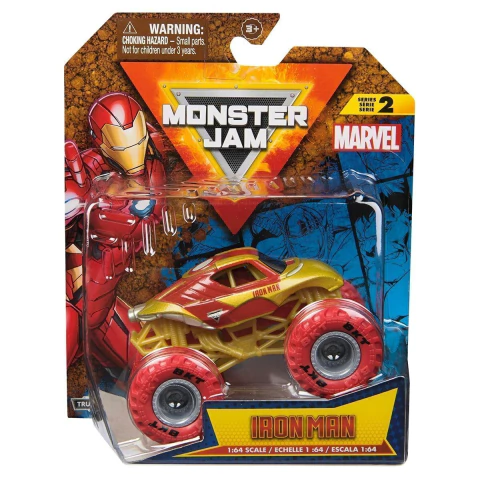 Carrinho Homem de Ferro Monster Jam Marvel Escala 1:64