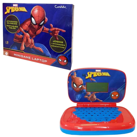 Laptop Infantil Educativo Minigame Spiderman Bilingue