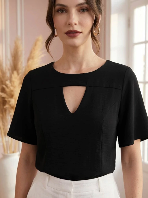 Blusa Duna - P(38) - PRETA