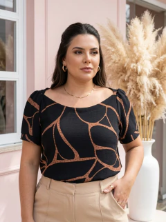 Blusa Crepe (G1) - ESTAMP PRETA