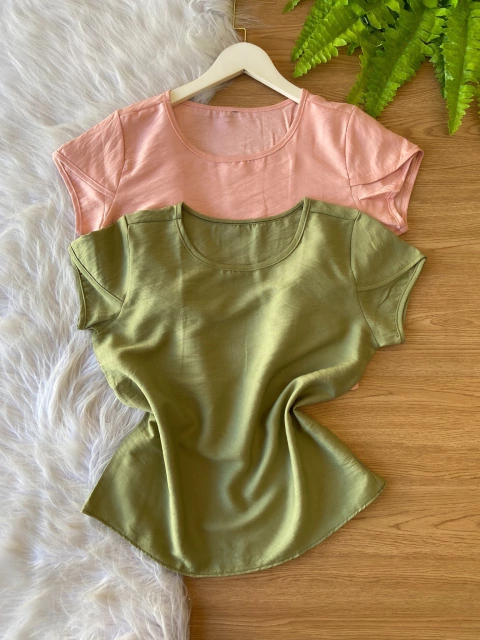 Blusa de manga Viscomida - VERDE CLARO