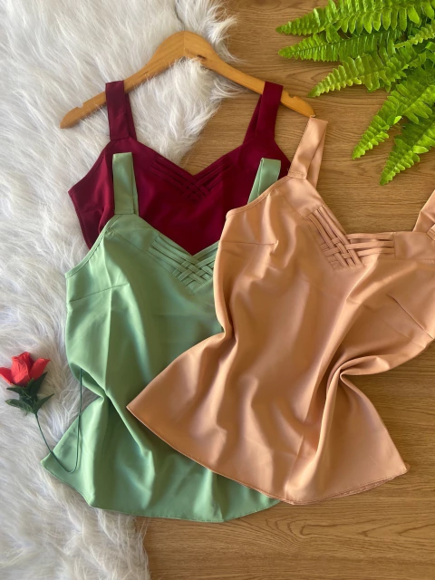 Blusa Regata Toque Seda