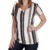 Blusa Listrada em Viscolycra Elegante Casual
