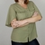 Camisa Feminina Elegante Manga Curta Flare Luxo Social - loja online