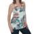 Blusa Feminina Crepinho Estampada Decote V Pérolas Social Elegante