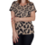 Blusa Listrada em Viscolycra Elegante Casual
