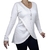 Blusa Transpassada Manga Longa Canelada Elegante Vest Legging na internet