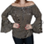Imagem do Blusa Feminina Bata Ciganinha Listrada Elegante Soltinha