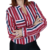 Camisa Feminina Listrada Elegante Social Manga Comprida Bolso - Trip Modas