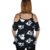 Blusa Feminina Elegante Manga Curta Soltinha Ciganinha Regata Florida - loja online