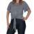 Blusa Listrada em Viscolycra com Nozinho de Amarrar - comprar online