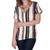 Blusa Manga Curta Listrada Casual em Viscolycra