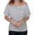 Blusa Feminina Manga Curta Bata Ombro a Ombro em Viscolycra - Trip Modas