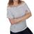 Imagem do Blusa Feminina Manga Curta Bata Ombro a Ombro em Viscolycra