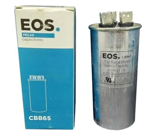CAPACITOR DUPLO 55+ 5UF + 5% 380VAC EOS