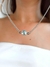 Chocker Strass Azul Água em Aço Inoxidável - Ref 1745