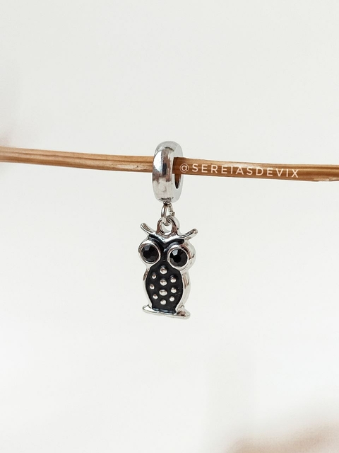 Berloque Coruja em Aço Inoxidável - Ref 2393