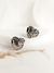 Berloque Folhas Coração Preto em Aço Inoxidável - Ref 2046 - comprar online