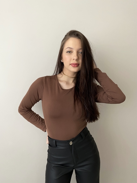 BODY BÁSICO MARROM - comprar online