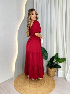 Vestido Longo Encanto - Vinho na internet