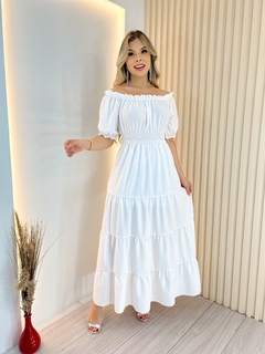 Vestido Longo Tália - Branco - comprar online