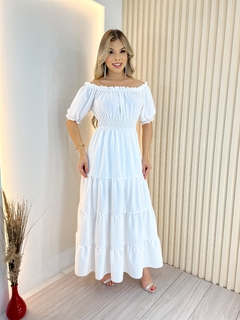 Vestido Longo Tália - Branco - Styllo Anny | Moda Feminina
