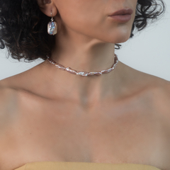 Colar Choker feminino perola legitima de agua doce 