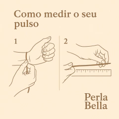 Pulseira duo pêssego - Perla Bella