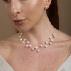 colar perola branca legitoma de agua doce handmade feminino