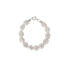 pulseira feminina perola barroca branca