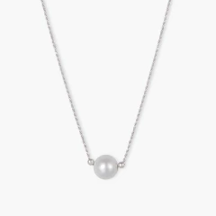 colar perola branca legitoma de agua doce handmade feminino