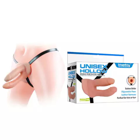 Capa Oca 15 cm Dupla com Cinta Ajustável - LOVE TOY UNISEX HOLLOW II