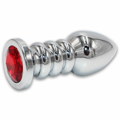 Plug Anal de Aço com Cristal Brilhante