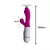 Vibrador recarregável rosa com detalhe em glande e estimulador clitoriano, medindo 200mm de comprimento e 32mm de diâmetro.